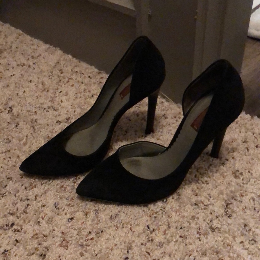 Reed Krakoff black suede heels